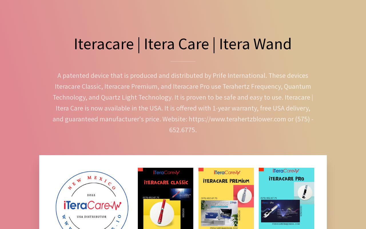 Iteracare Background Iteracare | Itera Care | Itera Wand